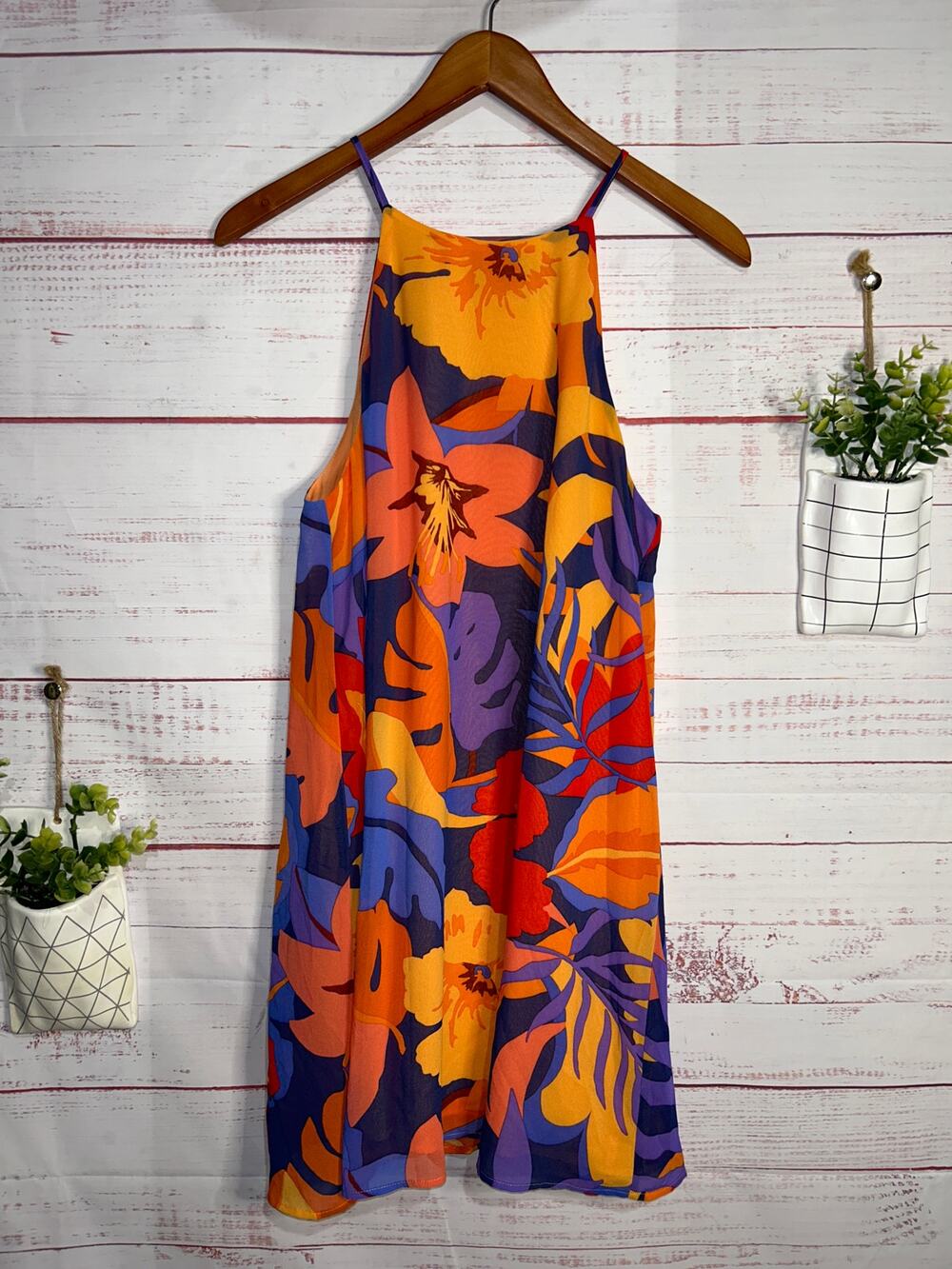 Tropical Floral Print Shift Dress | Forever 21 | Medium